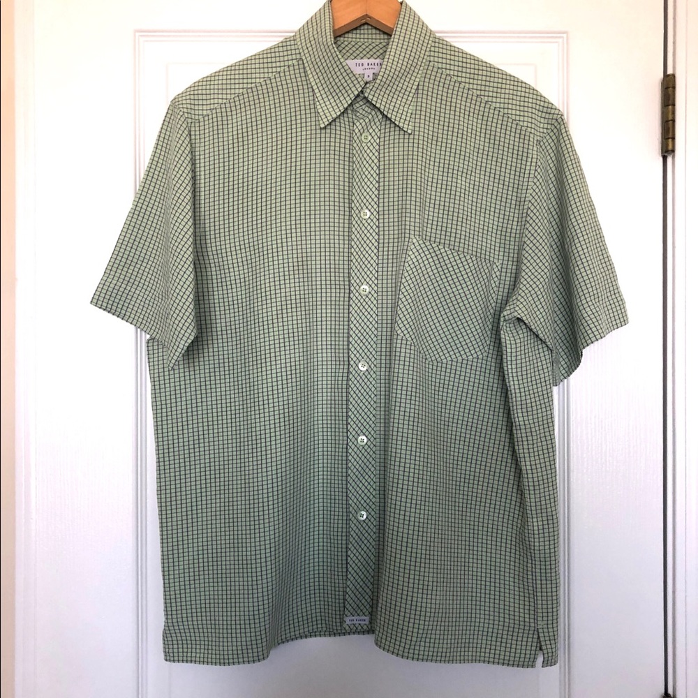 Ted Baker London Men’s Short Sleeve Shirt Green